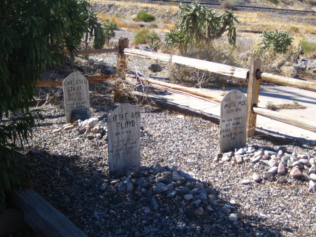 Tombstones at Earp, CA 92242